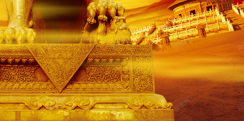 大气企业文化宣传PSD分层H5背景素材psd设计背景_88icon https://88icon.com 企业文化 石狮子 大气 红色 金色 天坛 中国元素 H5背景素材