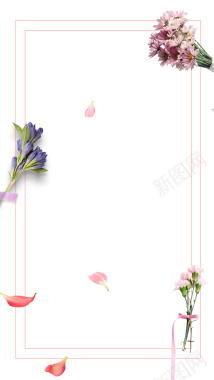 花瓣构成的H5图片背景