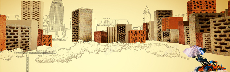 房屋建筑psd设计背景_88icon https://88icon.com 海报banner 城市元素 建筑元素 背景素材 质感 纹理