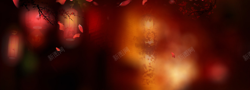 红色节节日氛围花瓣背景psd设计背景_88icon https://88icon.com 红色 花瓣 海报banner 中国风