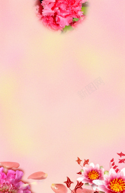 粉色梦幻花瓣妇女节背景背景