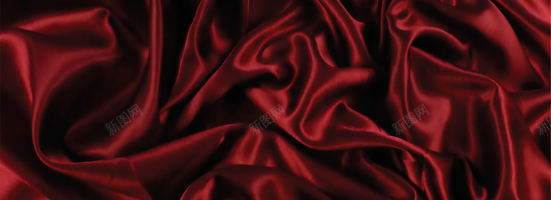 红色丝绸海报背景背景