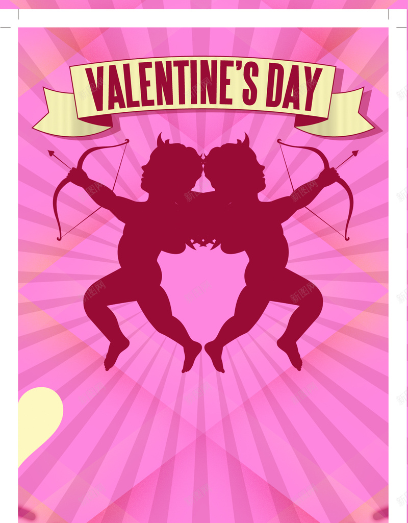 情人节丘比特剪影psd设计背景_88icon https://88icon.com 紫色纹理 紫色背景 丘比特 情人节 爱情 紫色光芒 简约纹理 大气广告 设计海报