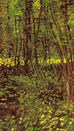 抽象森林森林油画H5背景高清图片