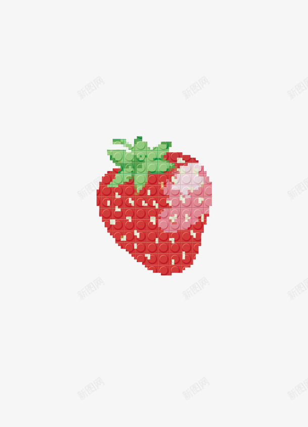 像素乐高草莓png免抠素材_88icon https://88icon.com 像素 乐高 草莓 水果