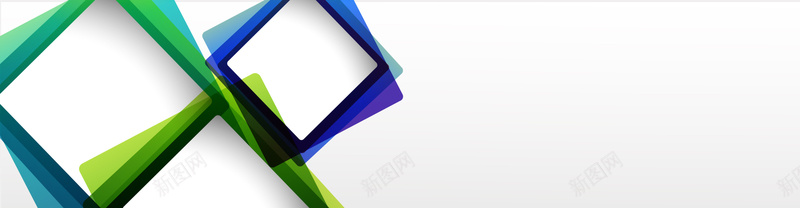 蓝色大气矩形科技抽象素材背景banner背景