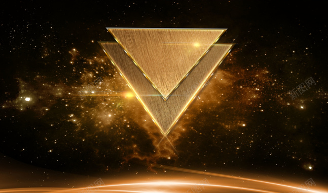 黄金三角形海报背景背景