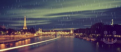 笑对人生雨中城市夜景背景素材高清图片