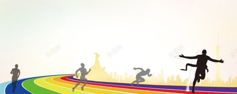 运动健身跑步海报psd设计背景_88icon https://88icon.com 运动 健身 跑步 跑道 赛跑 七彩 城市剪影 速度激情 海报 卡通 童趣 手绘
