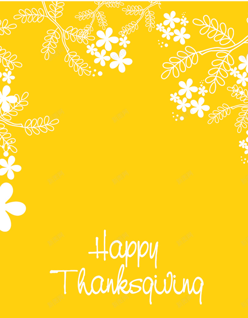 黄色花朵感恩节背景图jpg设计背景_88icon https://88icon.com 感恩节 文字 节日 花朵 黄色