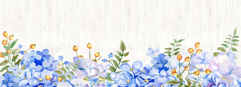 小清新文艺水彩手绘花朵背景背景