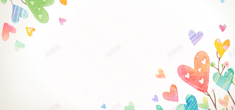 手绘爱心树背景psd设计背景_88icon https://88icon.com 爱情树 浪漫 唯美 海报banner 卡通 童趣 手绘