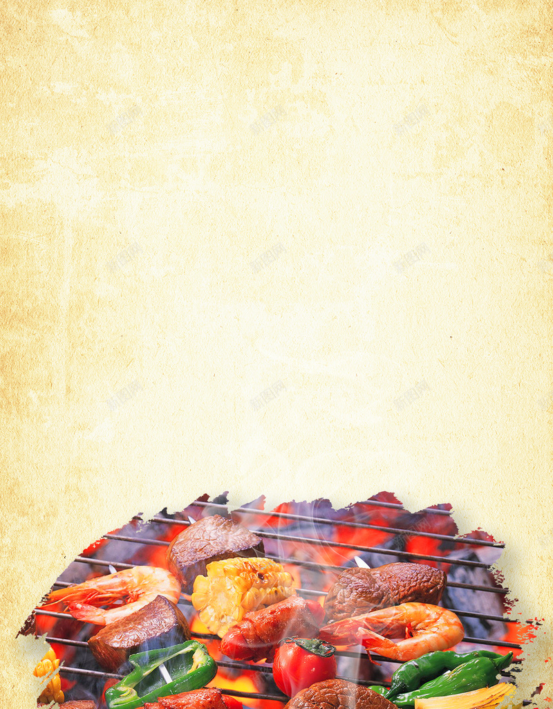 美食烧烤宣传H5海报背景psd分层下载jpg设计背景_88icon https://88icon.com 美食 烧烤 美味 食物 食材 小龙虾 玉米 美食节 祥云 黄色 复古 辣椒 H5背景 h5 psd