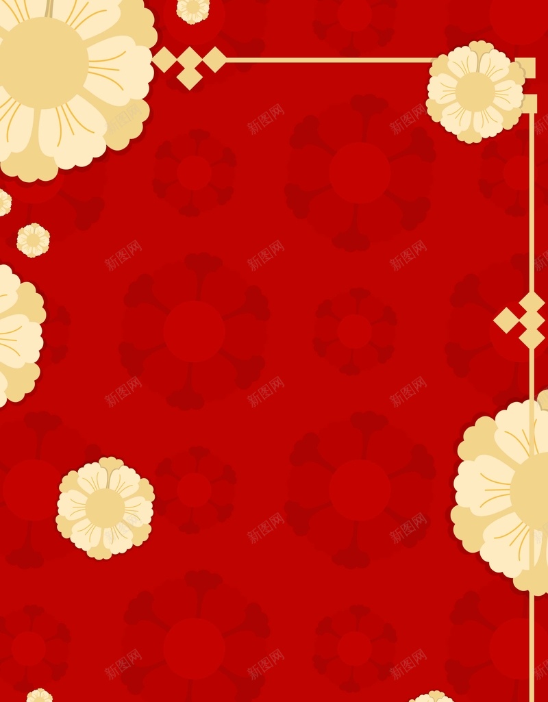 矢量花朵红色底纹边框背景psd设计背景_88icon https://88icon.com 红色背景 底纹 矢量 花朵 边框 花卉 中国风 简约 背景