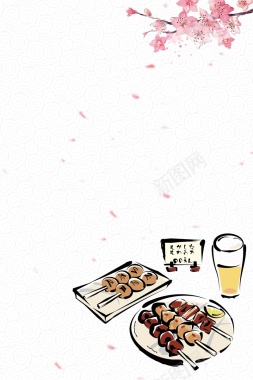 日本料理中秋优惠促销海报背景素材背景