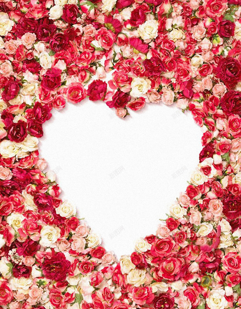 红色花卉H5背景jpg设计背景_88icon https://88icon.com 情人节 婚庆 浪漫 红色 花卉 H5背景 心形 白色 H5 h5 梦幻