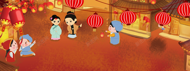 新年团聚卡通灯笼红色bannerpsd设计背景_88icon https://88icon.com 2018狗年 2018 新年快乐 新春大吉 狗年 喜迎新春 除夕 除夕夜 春节 新年 狗年吉祥 金狗