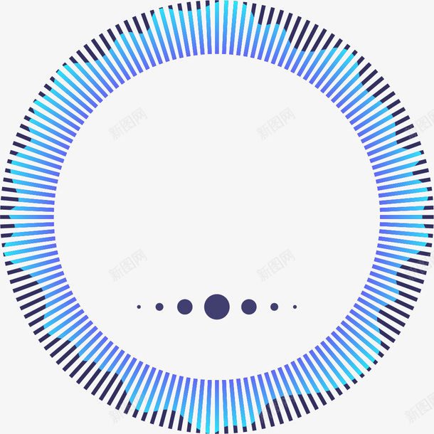 蓝色科技风圆形框png免抠素材_88icon https://88icon.com 科技 蓝色 框 圆形