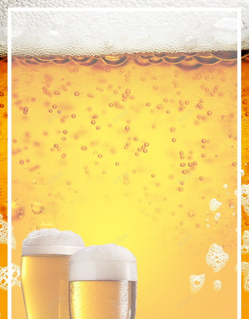 时尚冰镇啤酒冰镇一夏畅饮无限H5psd设计背景_88icon https://88icon.com 冰镇一夏 冰镇啤酒 啤酒 时尚 边框 畅饮无限 扎啤 畅饮一夏H5 酒杯
