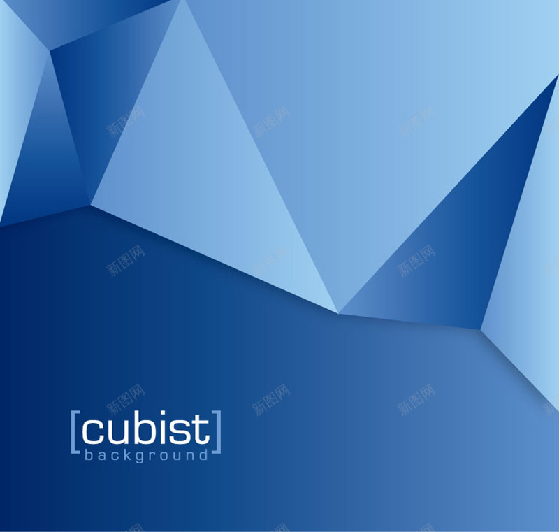 蓝色立体几何背景矢量图psd设计背景_88icon https://88icon.com 矢量图 几何 抽象 科技 立体 科幻 商务