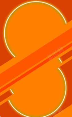 几何圆圈条纹橙色海报封面背景背景