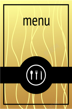 金色迷人菜单背景背景