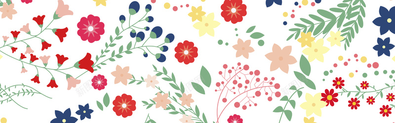 彩色花朵背景jpg设计背景_88icon https://88icon.com 彩色 花瓣 花朵 小花 树叶 banner 海报banner 卡通 童趣 手绘