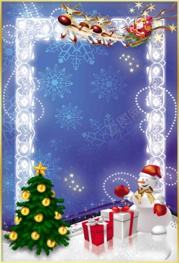 圣诞节相框模板背景图背景