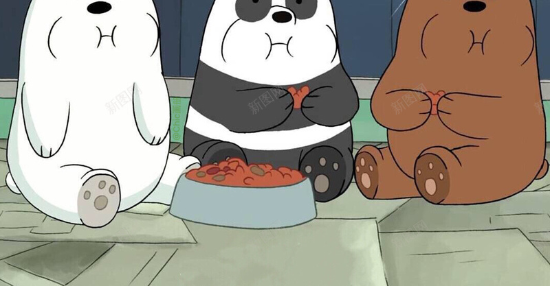 三只小熊清新卡通手绘背景jpg设计背景_88icon https://88icon.com 清新 卡通 手绘背景 熊猫 简约 三只小熊 卡通背景 吃东西