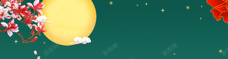 中秋节banner创意设计背景