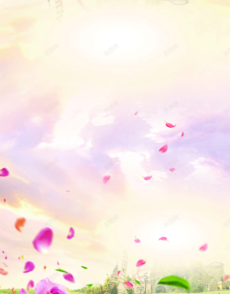 浪漫梦幻玫瑰花花瓣背景素材psd设计背景_88icon https://88icon.com 玫瑰花 梦幻 浪漫 粉色 花瓣 花海 女装海报 花店海报背景 粉色天空 护肤品背景 背景素材