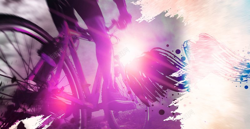梦幻自行车紫色背景素材psd设计背景_88icon https://88icon.com 自行车 梦幻 紫色 背景 骑行 运动 健身 健康 光芒 闪耀 线条 色彩