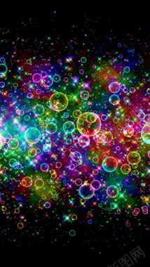 抽象彩色泡泡H5背景背景