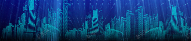 蓝色科技海报背景psd设计背景_88icon https://88icon.com 地球 海报 科技 背景 蓝色 城市 放射 商务 未来科技