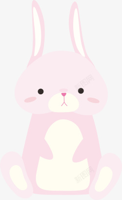 粉色兔子头粉红可爱兔兔高清图片