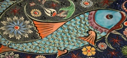 蓝鱼蓝鱼的陶瓷艺术品图片高清图片
