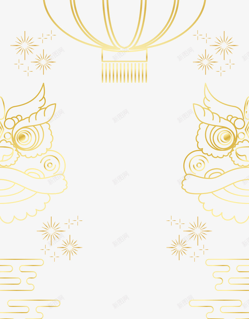 中国风祥云狮子png免抠素材_88icon https://88icon.com 中国风 祥云 狮子