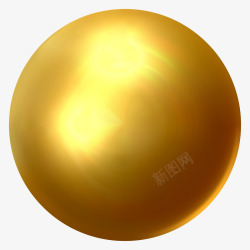 金色立体球素材