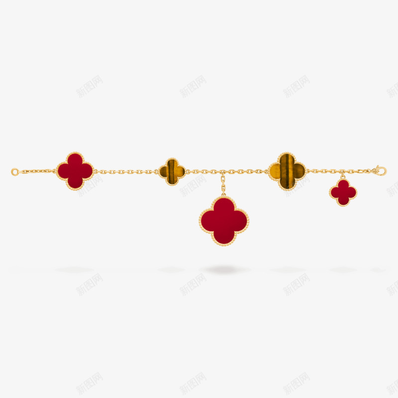 Magic Alhambra bracelet 5 motifs  Open View  VCARN5JQ00  Van Cleef amp Arpels珠宝png免抠素材_88icon https://88icon.com 珠宝