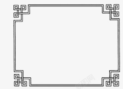 中国风古风简约中式花纹边框装饰素材