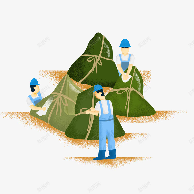 端午节粽子插画png免抠素材_88icon https://88icon.com 端午节 粽子 插画