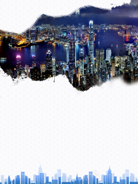 香港旅游购物天堂海报背景背景