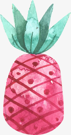 水彩菠萝设计素材素材