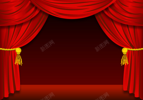 红色舞台背景素材背景