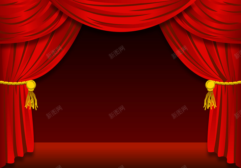 红色舞台背景素材jpg设计背景_88icon https://88icon.com 卡通 演出 红色 舞台 表演 幕布 褶皱 矢量 背景 舞台背景