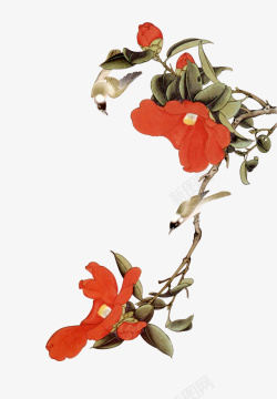 中国风手绘花素材素材