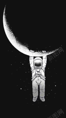 宇航员月亮背景背景