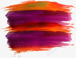 紫橘色水彩涂鸦素材