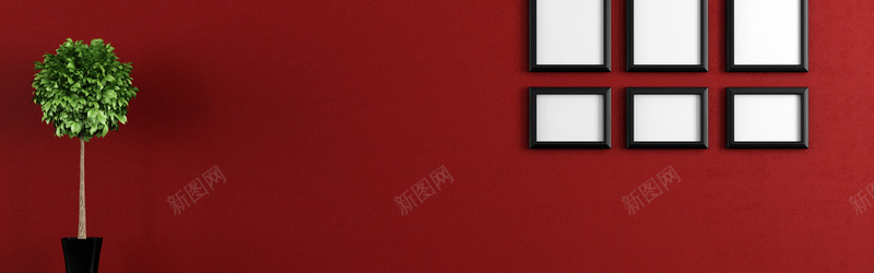 家居盆栽背景jpg设计背景_88icon https://88icon.com 海报banner 横幅背景 家居 红色 全屏banner背景
