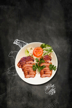 食品菜单黑板背景背景